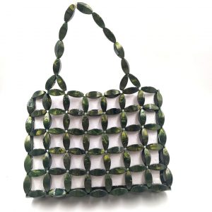 Γυναικεία τσάντα καρπού από χάντρες, πράσινο/κυπαρισί – Rosario